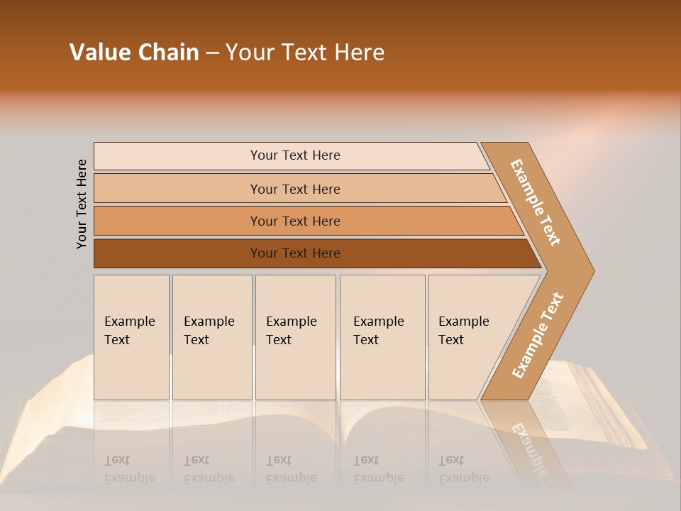 An Open Book With A Beam Of Light Coming Out Of It PowerPoint Template