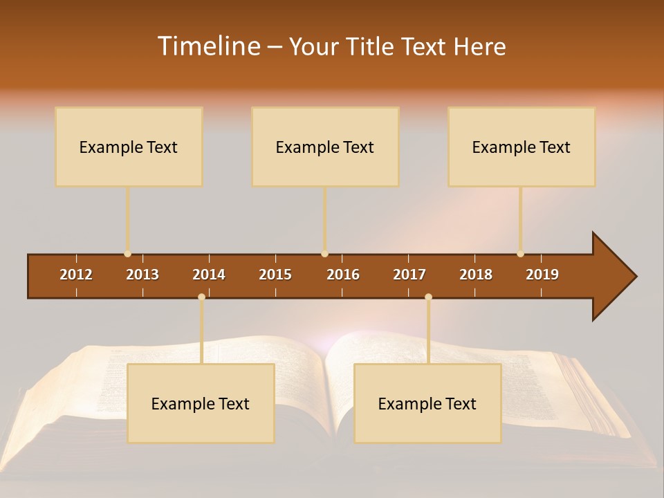 An Open Book With A Beam Of Light Coming Out Of It PowerPoint Template