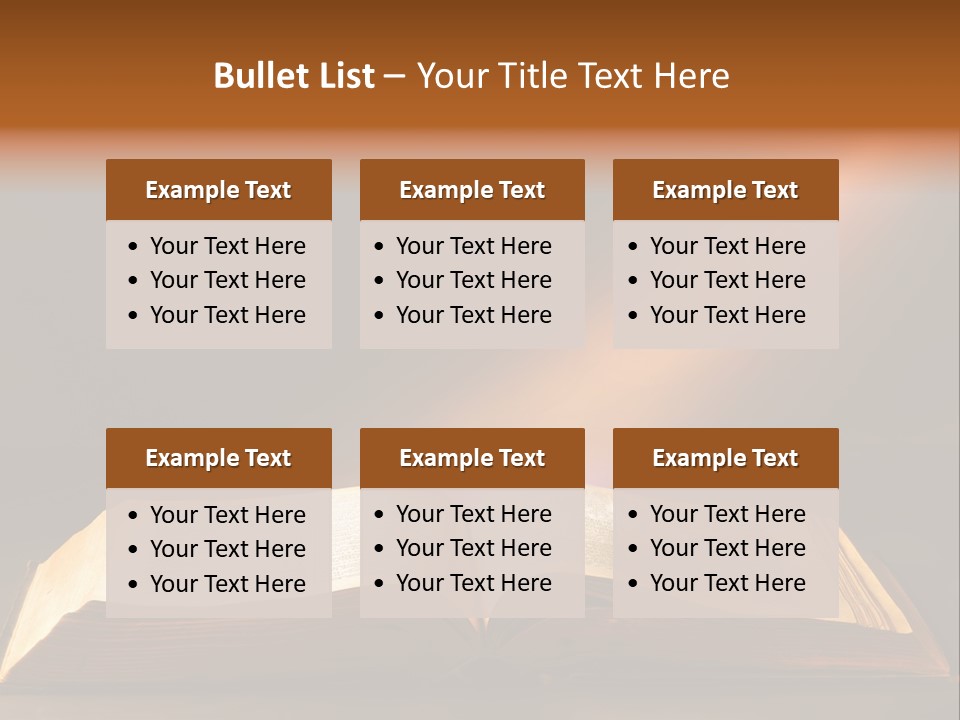 An Open Book With A Beam Of Light Coming Out Of It PowerPoint Template