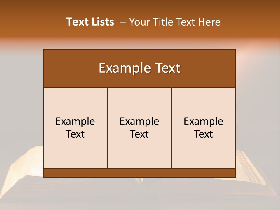 An Open Book With A Beam Of Light Coming Out Of It PowerPoint Template