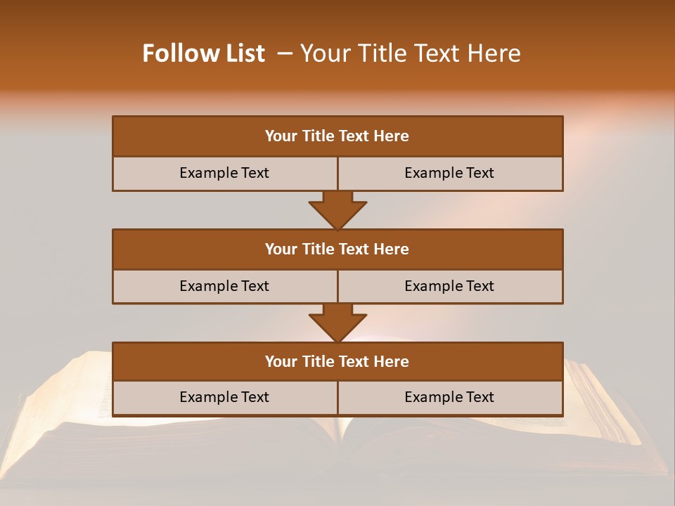 An Open Book With A Beam Of Light Coming Out Of It PowerPoint Template