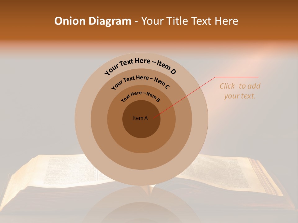 An Open Book With A Beam Of Light Coming Out Of It PowerPoint Template