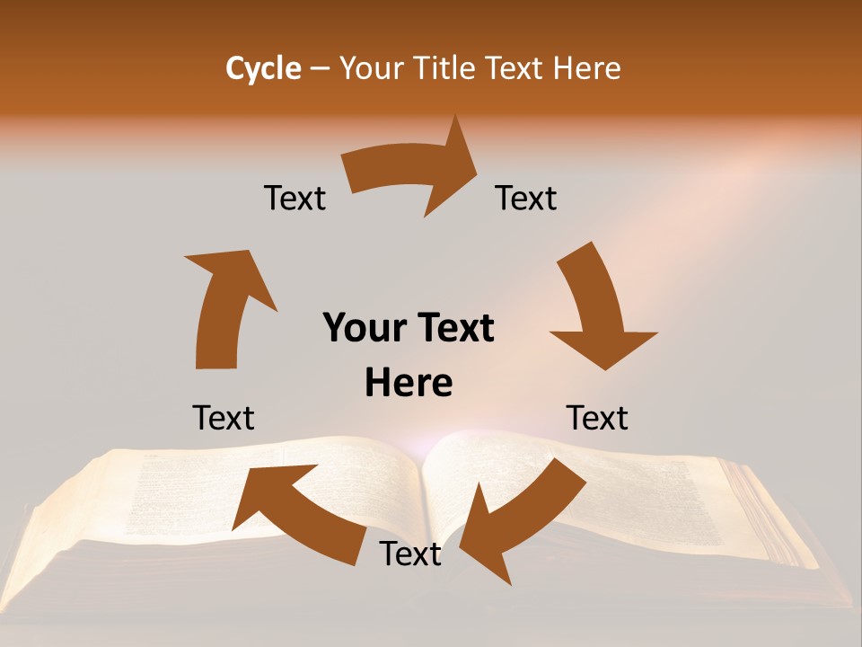 An Open Book With A Beam Of Light Coming Out Of It PowerPoint Template
