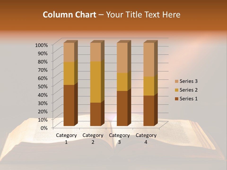 An Open Book With A Beam Of Light Coming Out Of It PowerPoint Template