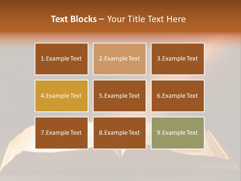 An Open Book With A Beam Of Light Coming Out Of It PowerPoint Template