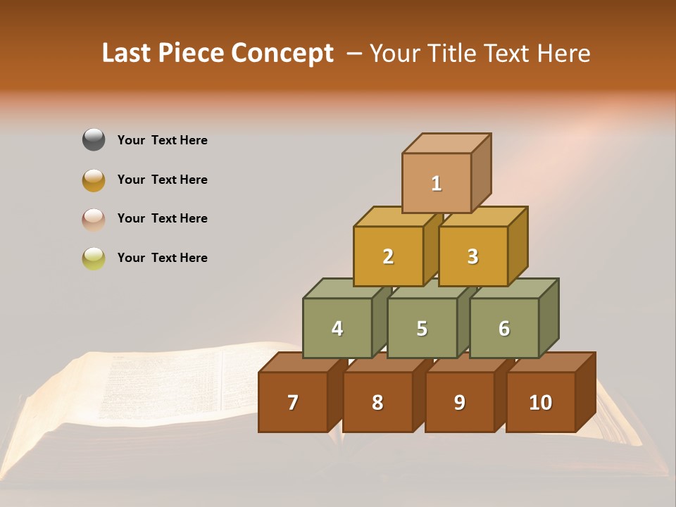 An Open Book With A Beam Of Light Coming Out Of It PowerPoint Template