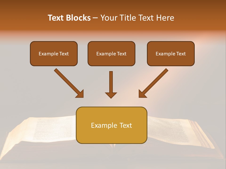 An Open Book With A Beam Of Light Coming Out Of It PowerPoint Template