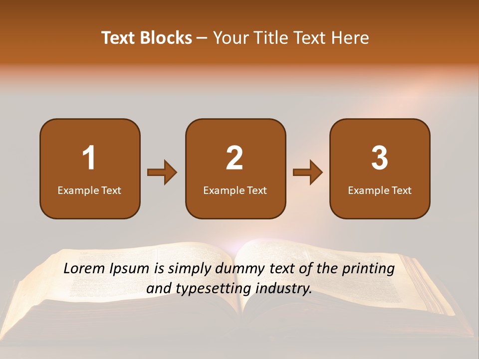 An Open Book With A Beam Of Light Coming Out Of It PowerPoint Template