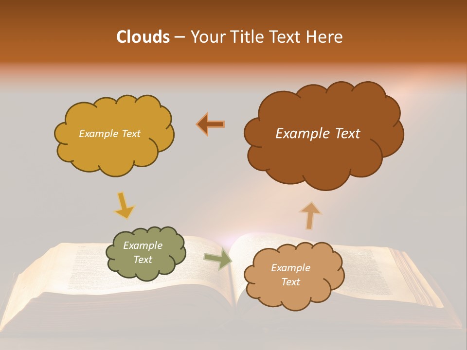 An Open Book With A Beam Of Light Coming Out Of It PowerPoint Template