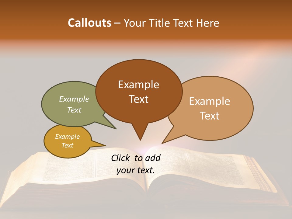 An Open Book With A Beam Of Light Coming Out Of It PowerPoint Template