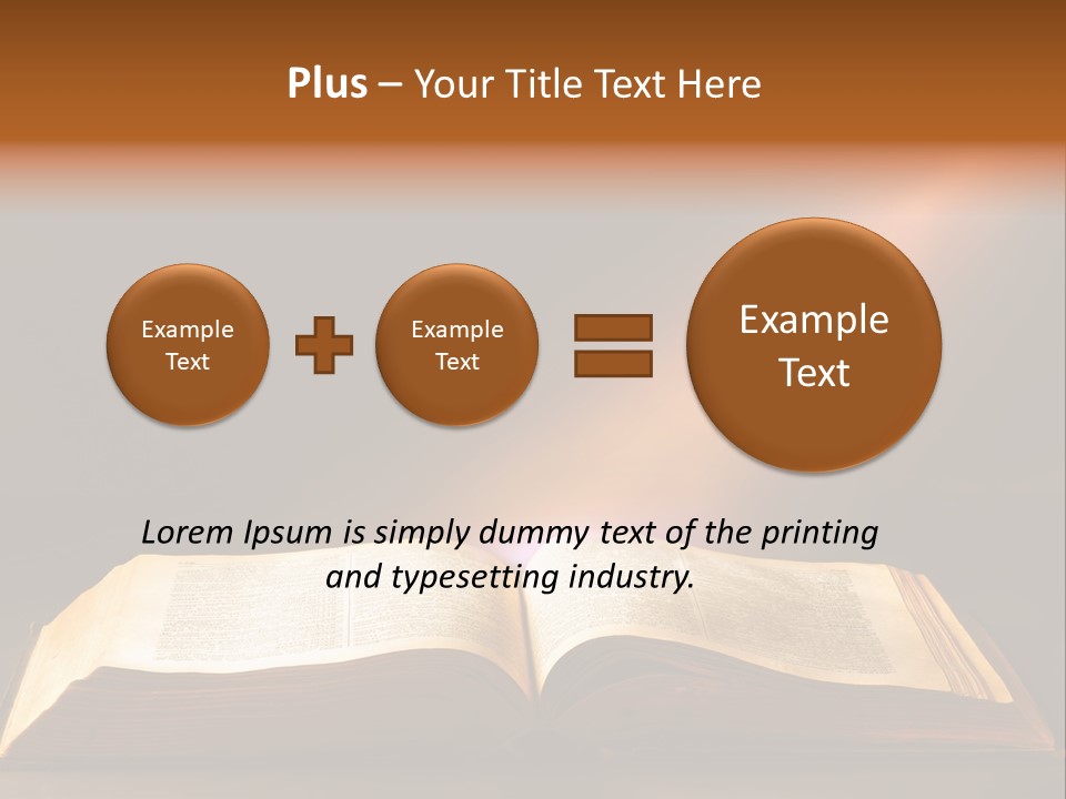 An Open Book With A Beam Of Light Coming Out Of It PowerPoint Template