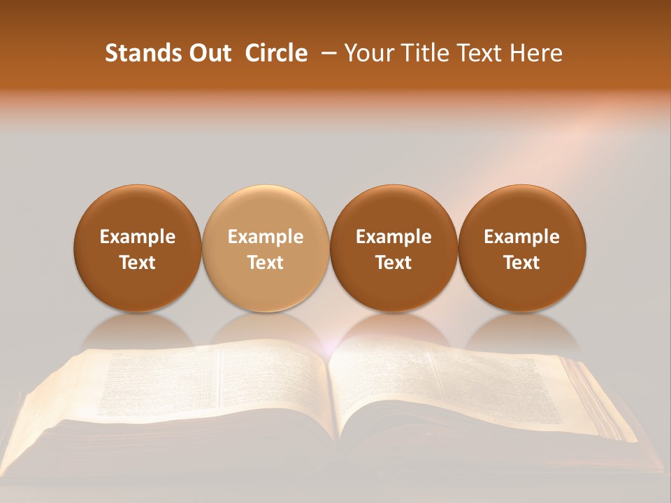 An Open Book With A Beam Of Light Coming Out Of It PowerPoint Template