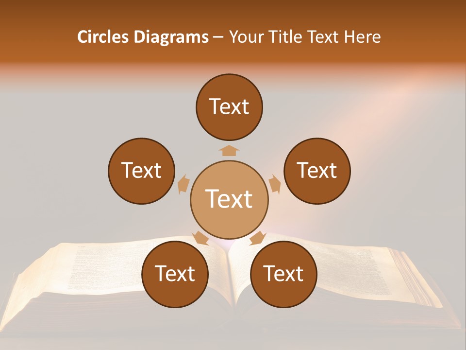 An Open Book With A Beam Of Light Coming Out Of It PowerPoint Template