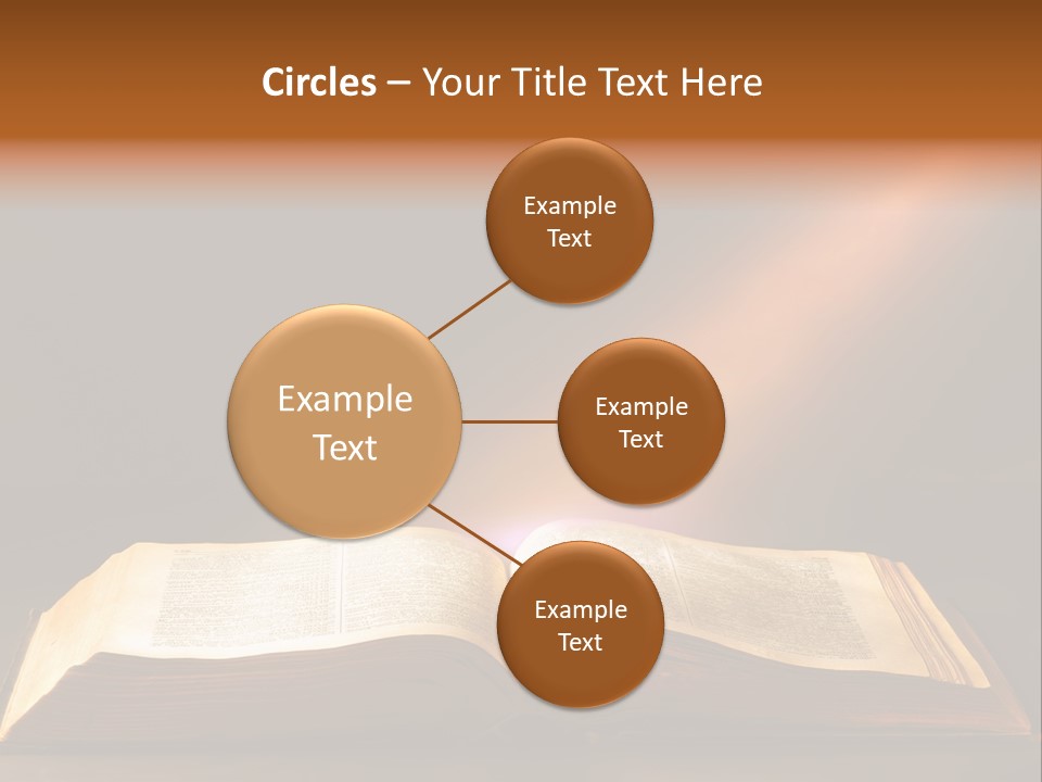 An Open Book With A Beam Of Light Coming Out Of It PowerPoint Template