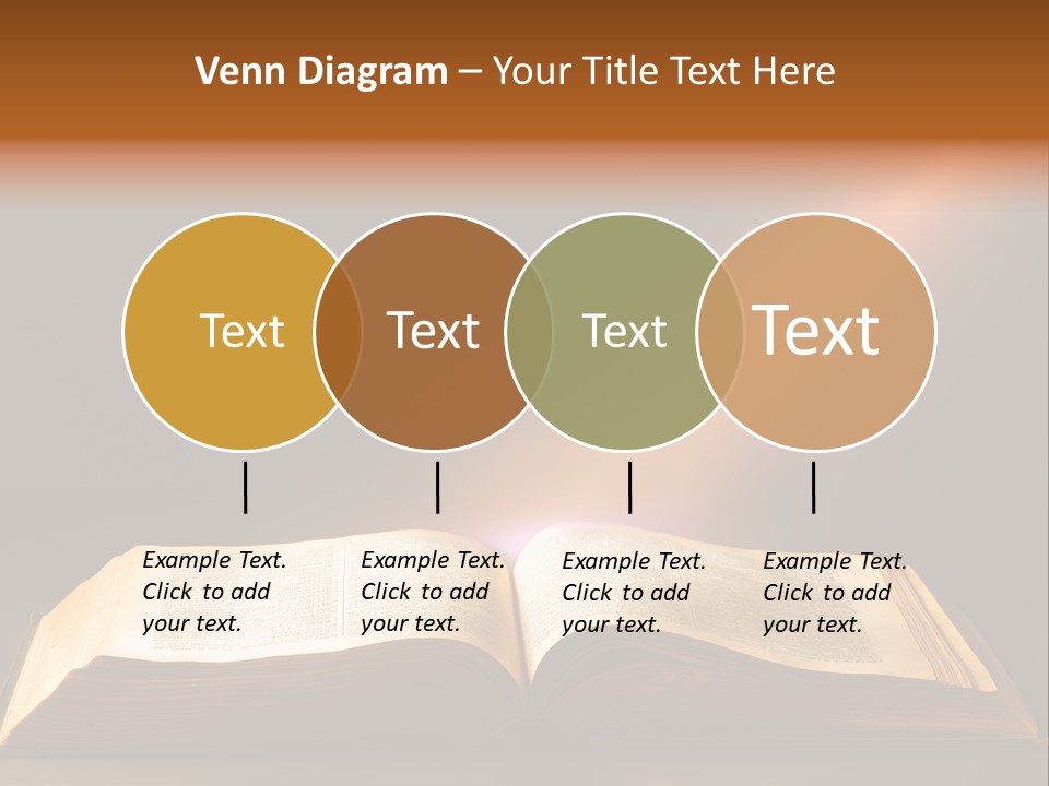 An Open Book With A Beam Of Light Coming Out Of It PowerPoint Template