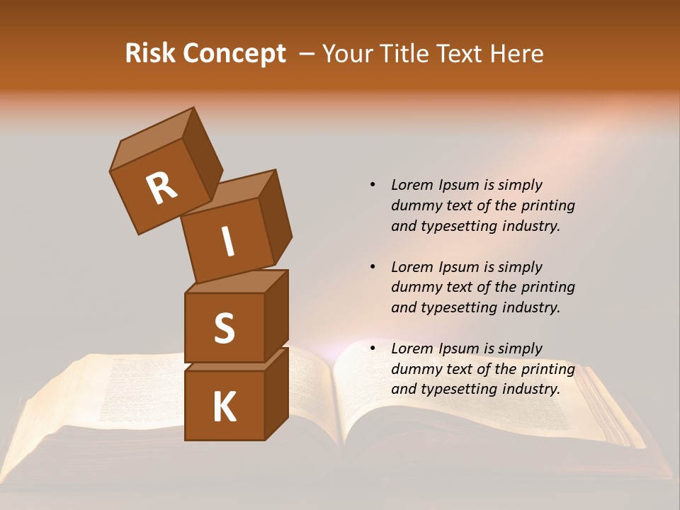 An Open Book With A Beam Of Light Coming Out Of It PowerPoint Template