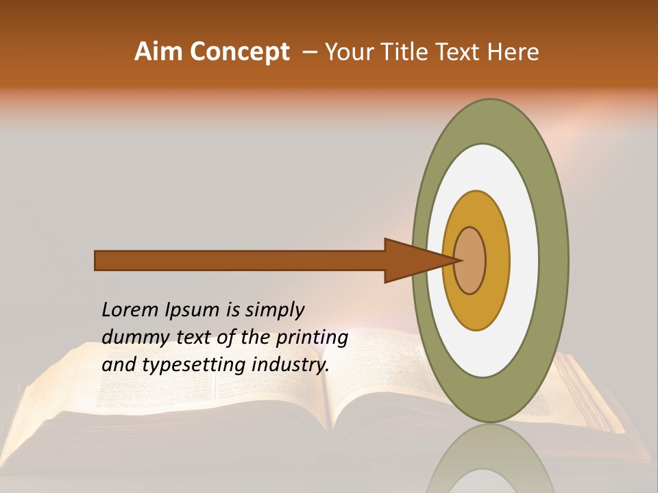 An Open Book With A Beam Of Light Coming Out Of It PowerPoint Template