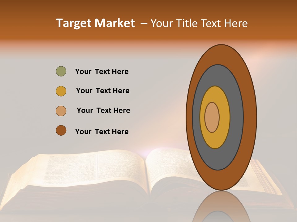 An Open Book With A Beam Of Light Coming Out Of It PowerPoint Template