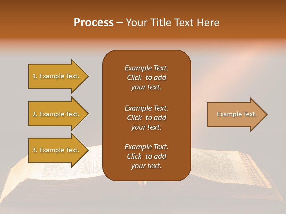 An Open Book With A Beam Of Light Coming Out Of It PowerPoint Template