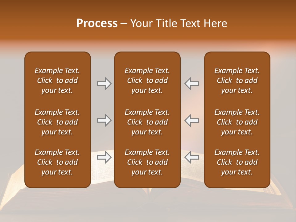 An Open Book With A Beam Of Light Coming Out Of It PowerPoint Template