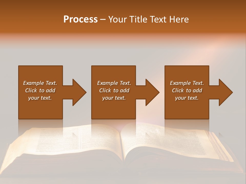 An Open Book With A Beam Of Light Coming Out Of It PowerPoint Template