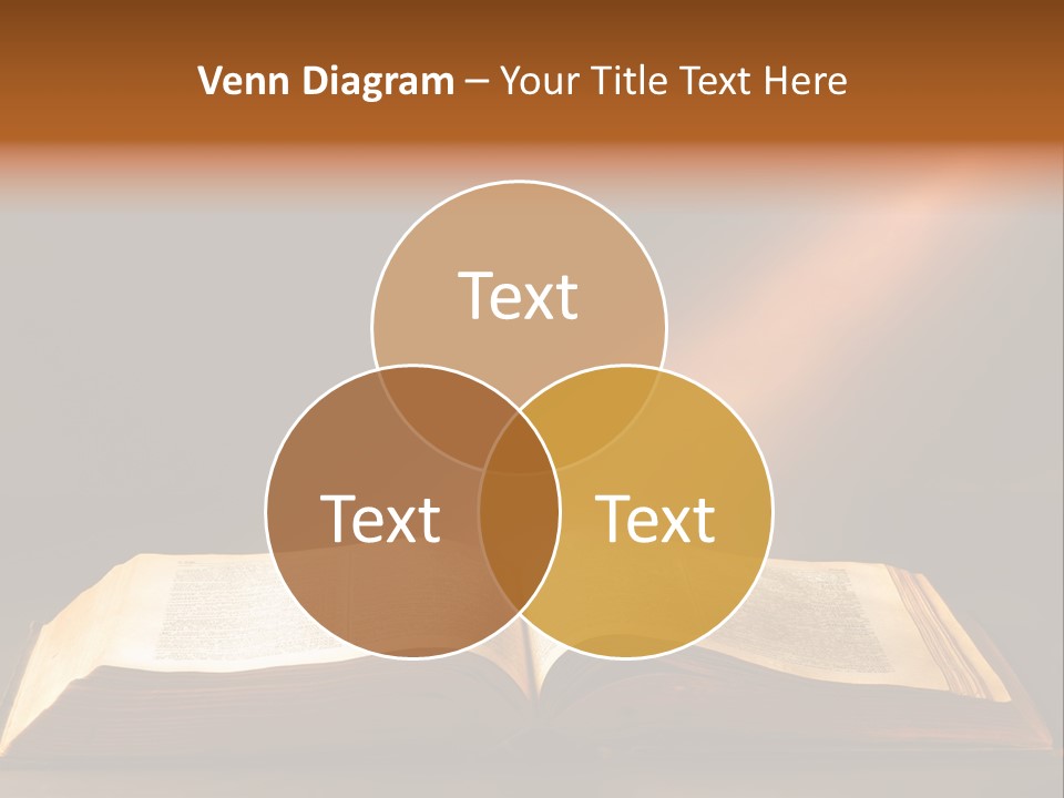 An Open Book With A Beam Of Light Coming Out Of It PowerPoint Template
