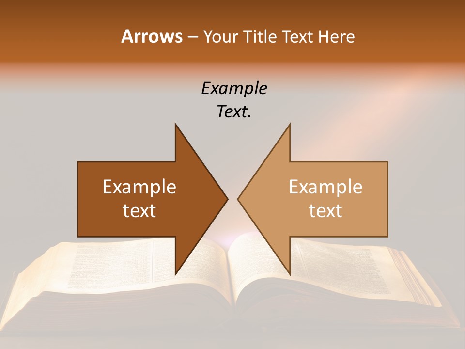 An Open Book With A Beam Of Light Coming Out Of It PowerPoint Template