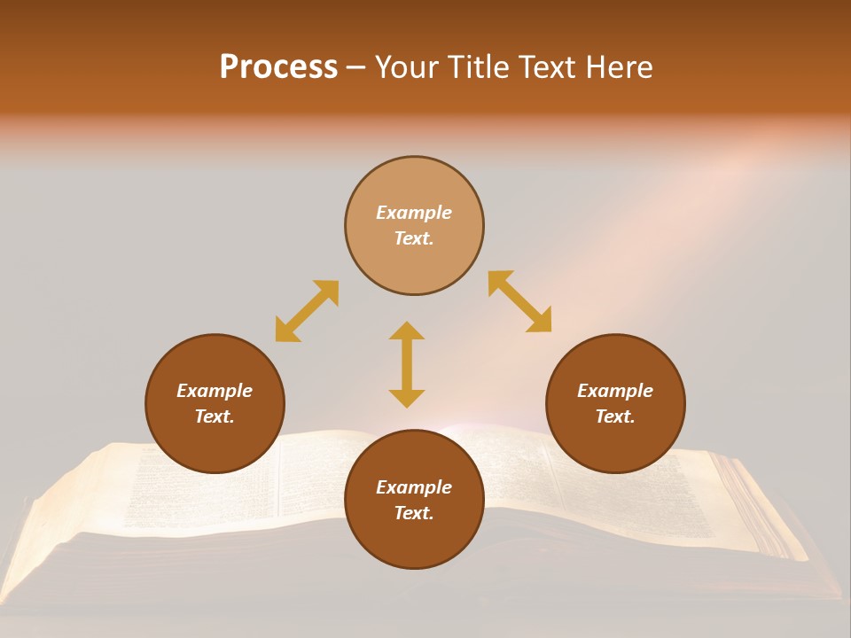 An Open Book With A Beam Of Light Coming Out Of It PowerPoint Template