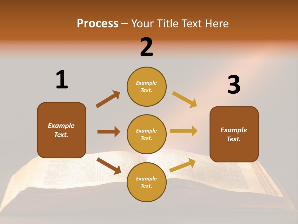 An Open Book With A Beam Of Light Coming Out Of It PowerPoint Template