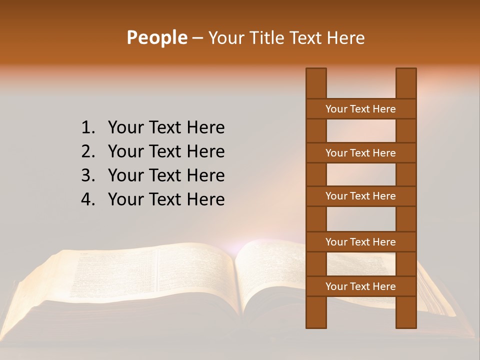 An Open Book With A Beam Of Light Coming Out Of It PowerPoint Template