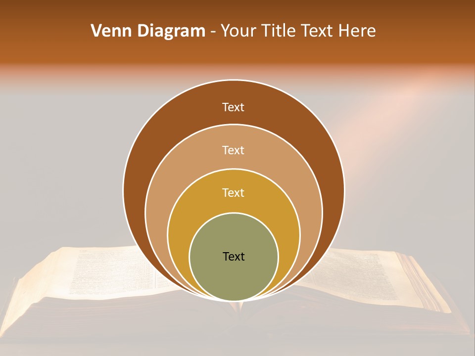An Open Book With A Beam Of Light Coming Out Of It PowerPoint Template