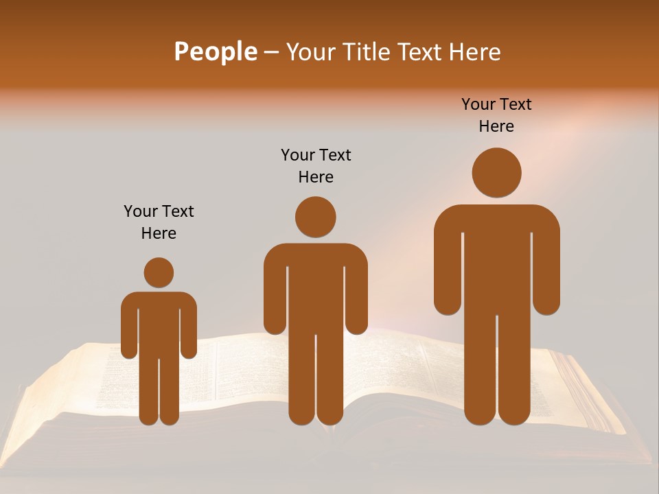 An Open Book With A Beam Of Light Coming Out Of It PowerPoint Template