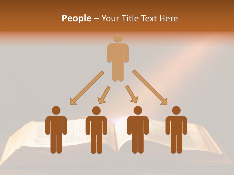 An Open Book With A Beam Of Light Coming Out Of It PowerPoint Template