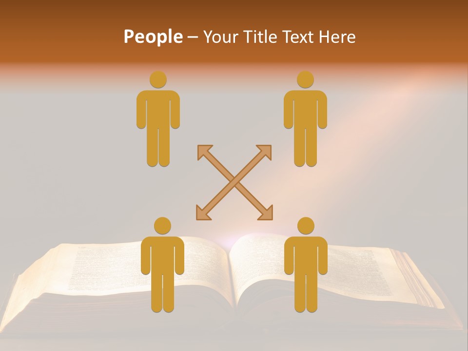 An Open Book With A Beam Of Light Coming Out Of It PowerPoint Template