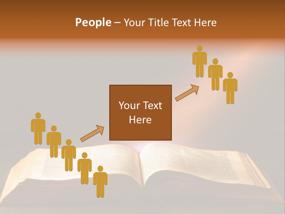 An Open Book With A Beam Of Light Coming Out Of It PowerPoint Template