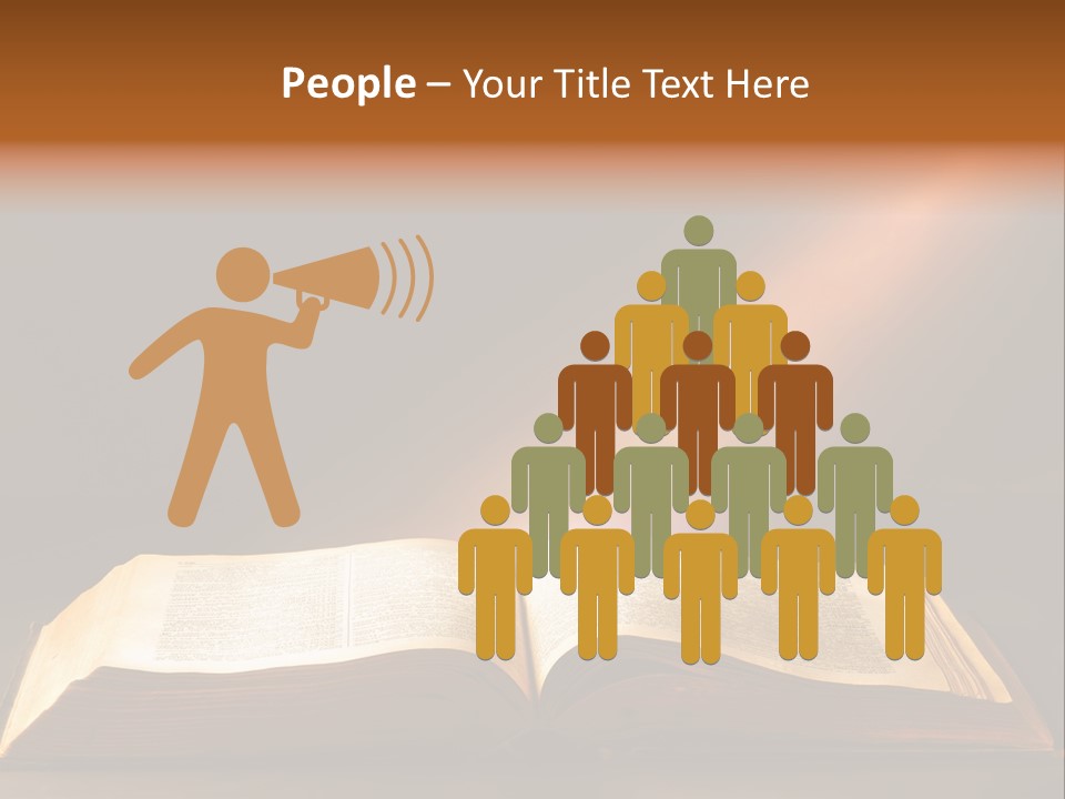 An Open Book With A Beam Of Light Coming Out Of It PowerPoint Template