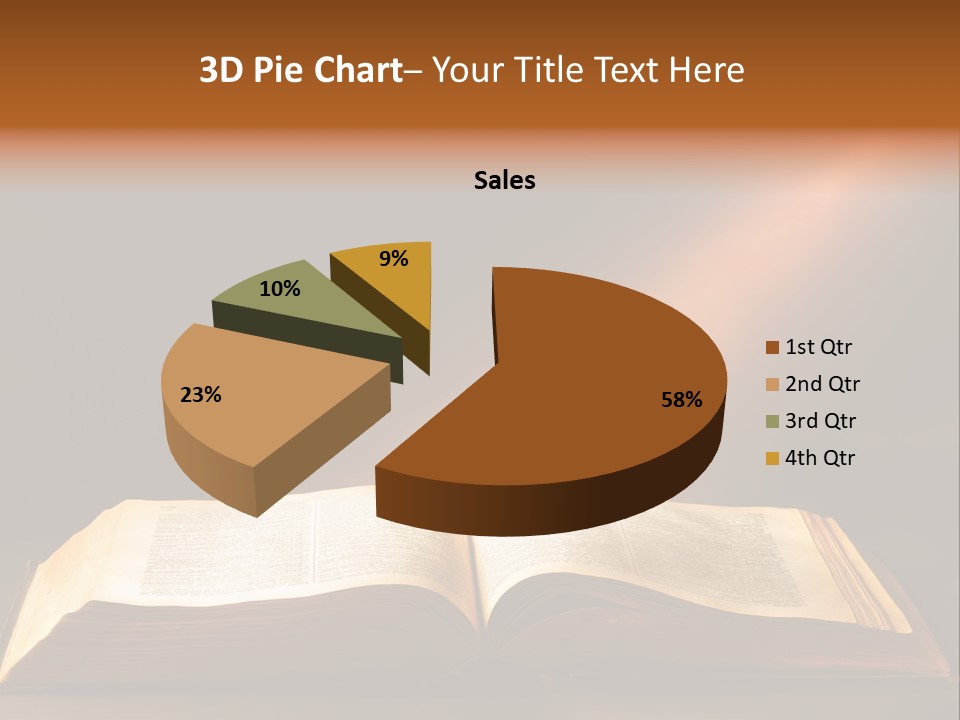 An Open Book With A Beam Of Light Coming Out Of It PowerPoint Template