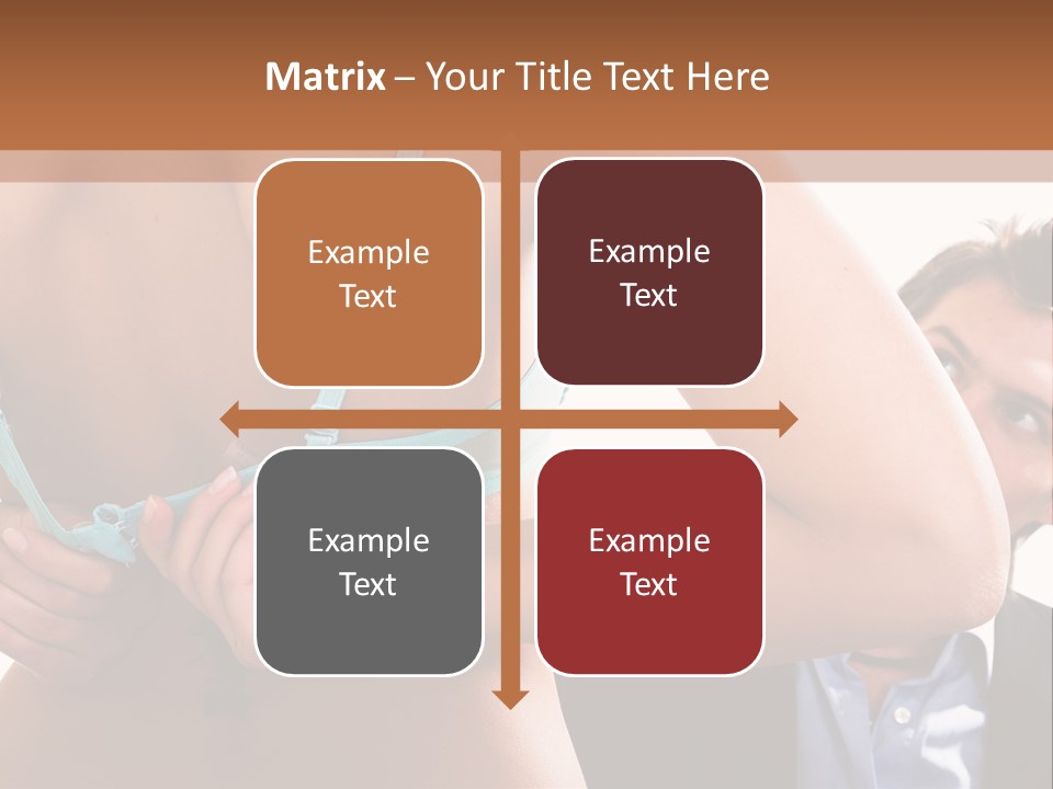 Woman Taking Of Bra In Front Of Man PowerPoint Template