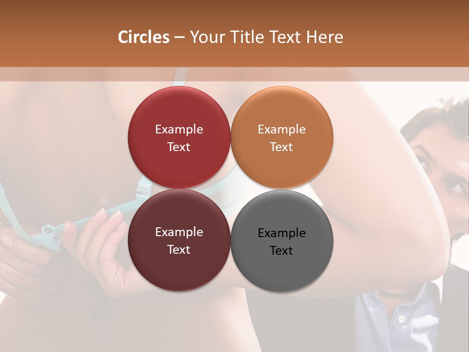 Woman Taking Of Bra In Front Of Man PowerPoint Template