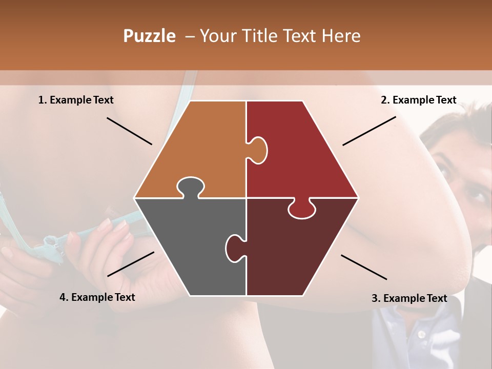 Woman Taking Of Bra In Front Of Man PowerPoint Template