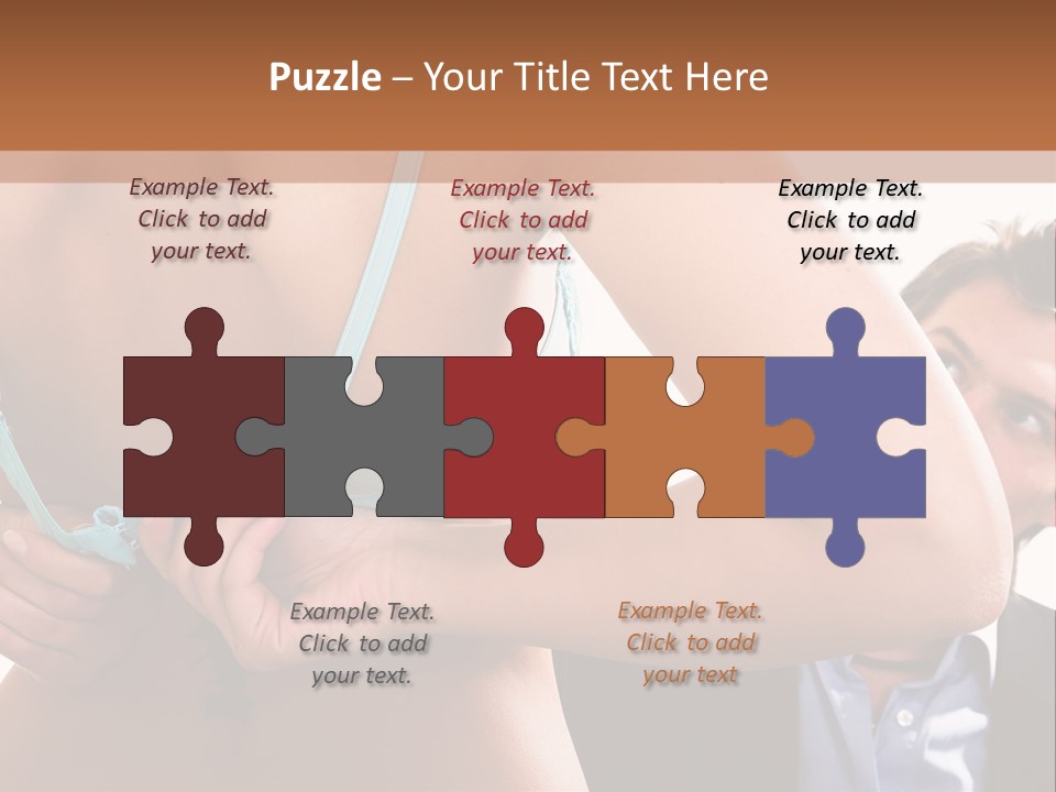 Woman Taking Of Bra In Front Of Man PowerPoint Template