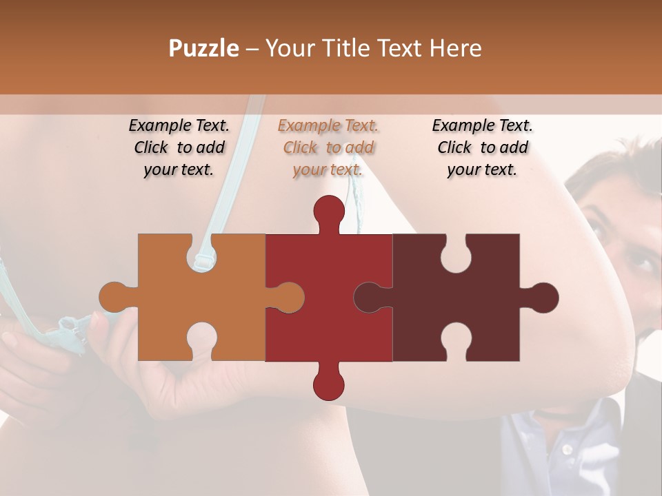 Woman Taking Of Bra In Front Of Man PowerPoint Template