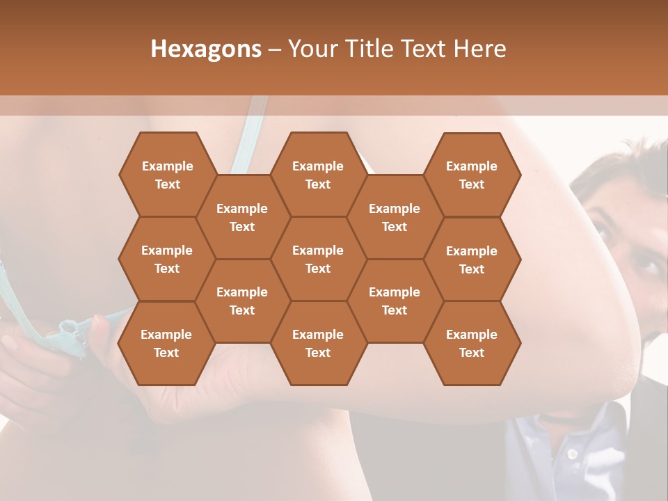 Woman Taking Of Bra In Front Of Man PowerPoint Template