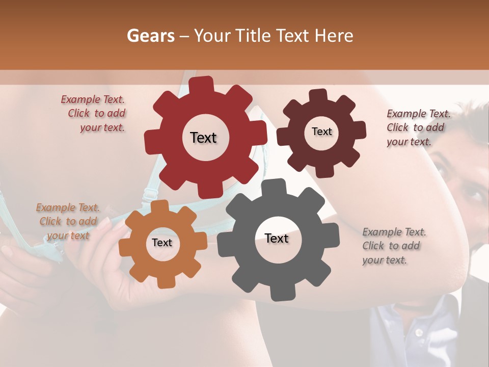 Woman Taking Of Bra In Front Of Man PowerPoint Template