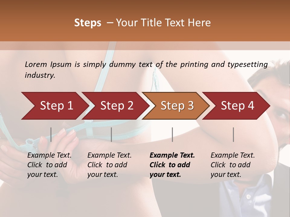 Woman Taking Of Bra In Front Of Man PowerPoint Template