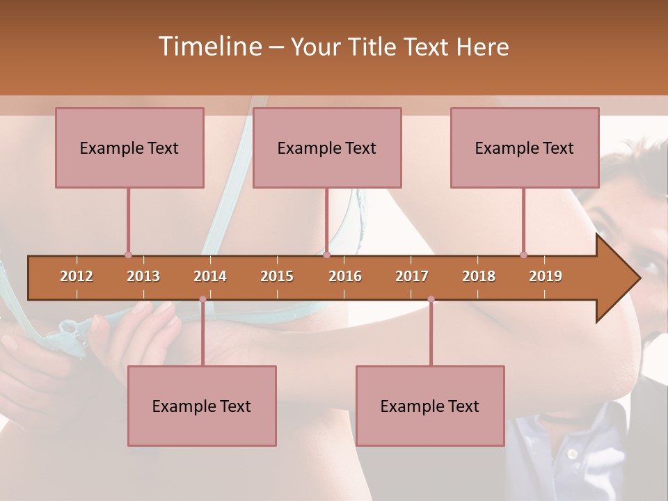 Woman Taking Of Bra In Front Of Man PowerPoint Template