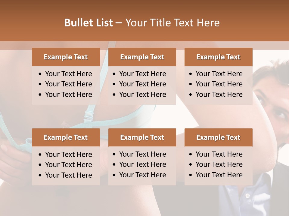 Woman Taking Of Bra In Front Of Man PowerPoint Template