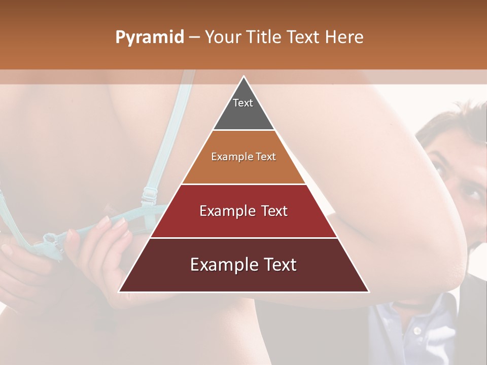 Woman Taking Of Bra In Front Of Man PowerPoint Template