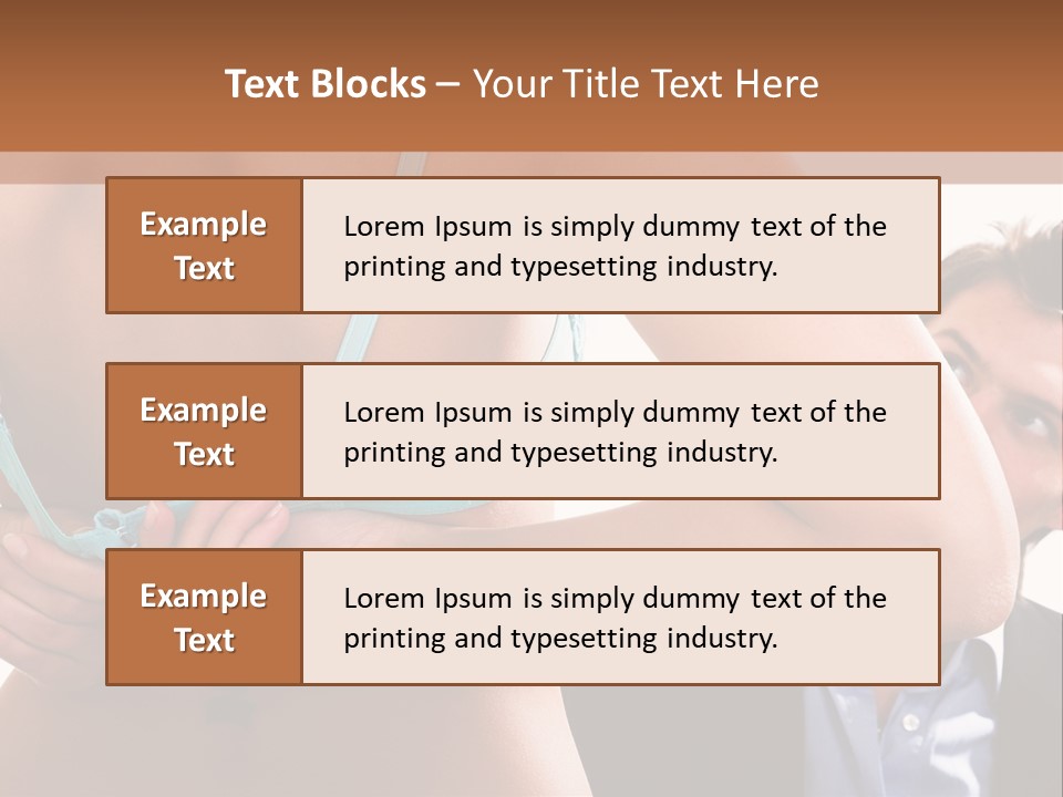 Woman Taking Of Bra In Front Of Man PowerPoint Template