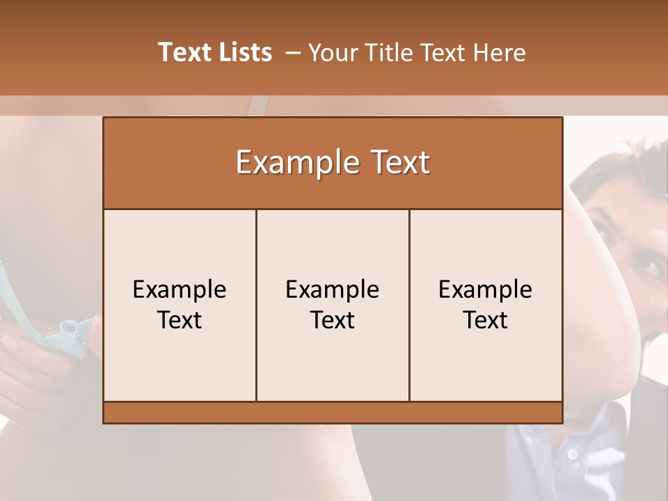 Woman Taking Of Bra In Front Of Man PowerPoint Template